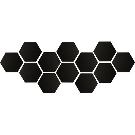 [Pegatinas de espejo hexagonales] Glassia [HX40-12] Acero inoxidable cepillado (1/5)