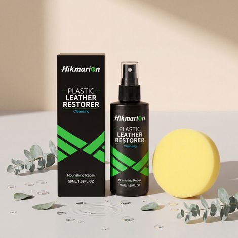 Produit d'entretien pour plastiques et cuirs intérieurs de voiture - Nettoyage, ravivement et entretien quotidien - 50 ml + 1 éponge (1/5)
