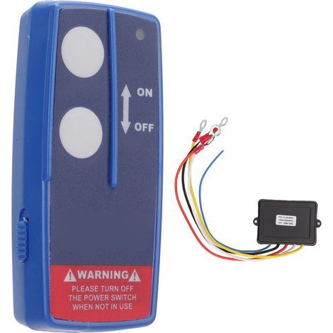 Télécommande universelle sans fil pour treuil électrique avec récepteur 434 MHz pour VTT (bleu) (1/5)