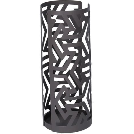 Portabicchiere metallo frecce grigio scuro tondo cm ø8h20 (1/4)