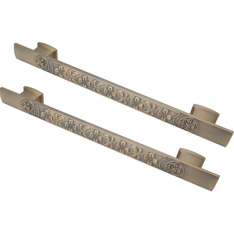 2 poignées de porte vintage à pousser en alliage de zinc, style européen rétro pour portes de placard de cuisine et salle de bain, vert (1/5)