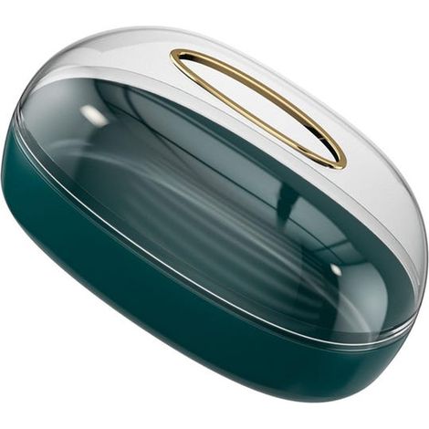 1 Boîte de rangement verte pour serviettes de salle de bain - (23 x 14 x 11 cm) - Crezuo