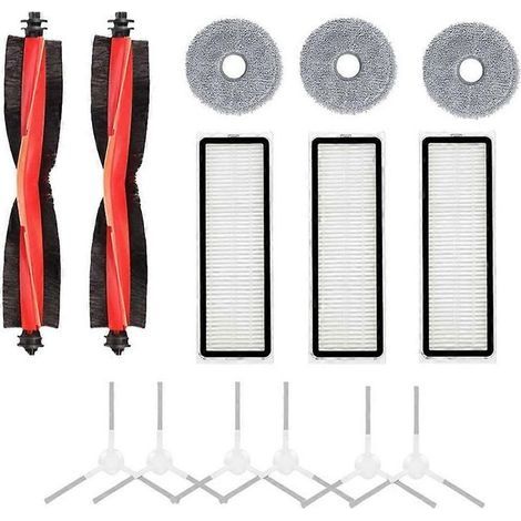 Accessoires pour aspirateur robot Xiaomi S20+ / S10 Plus / S10+ / B108GL / B105 / B108CN B113CN : filtre, brosse principale latérale et serpillière. (1/5)
