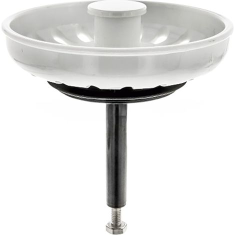 Tapón Fregadero Teka Ø 45 mm  Blanco con Rejilla de Filtrado  Recambio Original Código 10199001  Válvula Manual