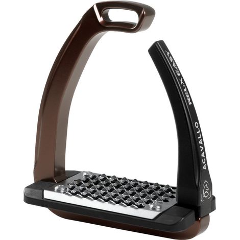 ACAVALLO Staffe Rel-X EASY SKY Junior MARRONE apertura in silicone BAMBINI (1/3)