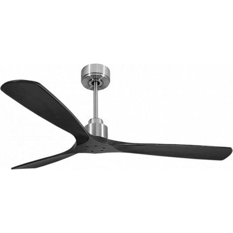 Tenerife de KlassFan - Super destratificateur et ventilateur DC 166 cm Chrome pales bois noir sans Lumière  30 à 60 m² (1/5)