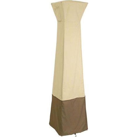 Housse anti-poussière en tissu Oxford 210D, housse de chauffage de terrasse en forme de pyramide de 21 pouces résistante à l'eau (84 x 221 cm)