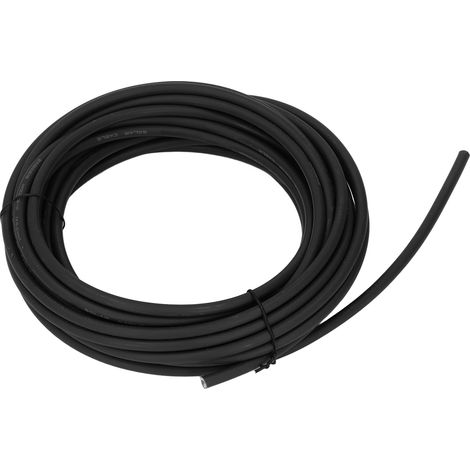 Câble photovoltaïque 6 mm² à double isolation XLPE en cuivre étamé, noir, 20 m / 65,6 pi (1/5)