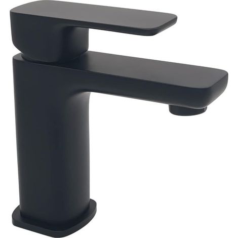 Mitigeur lavabo monocommande noir mat sans bonde (1/5)