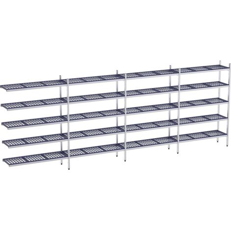 Rayonnage en Acier Inoxydable d'Angle - 5020 à 5920 mm - 5 Niv - P500 - Distform