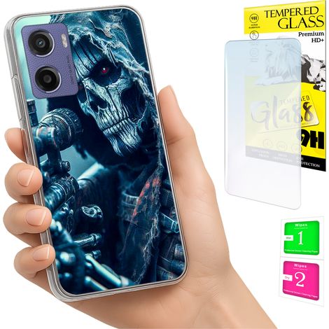 Funda para Motorola Moto E15 / Moto G05 con cubierta trasera y cristal 9H. (1/5)