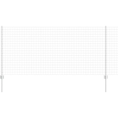 Grillage rouleau,Clôture Euro avec 10 poteaux Argent 1x10 m Acier CFW9954548 (1/3)