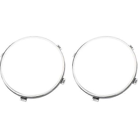 2 supports de phares LED ronds de 7 pouces pour Jeep Wrangler JK TJ 07-17, couleur argent.