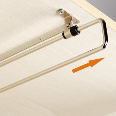 Asta per armadio retrattile da 2 pezzi, guardaroba, guardaroba telescopico in acciaio inossidabile per una facile raccolta dei vestiti (dimensioni: 30 cm, 40 cm) - (1/5)