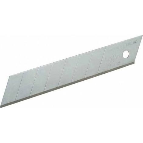 Stanley – Lames pour cutter 18 mm – Boîte de 10 lames – Traitement par induction pour résistance accrue – Coupe nette sans éclat