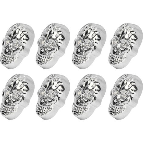 Lot de 50 Rivets Crâne DIY Style Gothique Antirouille Finition Soignée Décor Cuir pour Fabrication Chaussures Ceintures Argent (1/5)