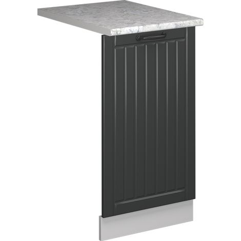 Façade de lave-vaisselle Fame-Line, Anthracite campagne, 45cm , PT Marbre, Vicco (1/5)