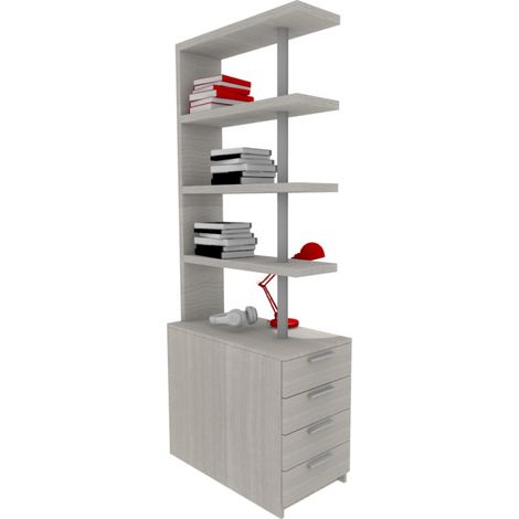 Comodino libreria salvaspazio con design moderno - Narciso - Rovere rock