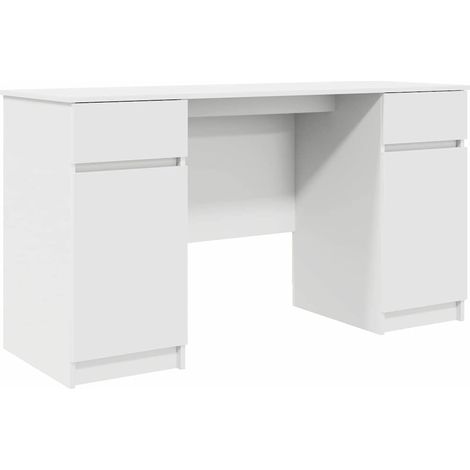 Maison Exclusive - Schreibtisch mit Schubladen Weiß 140 x 49 x 76