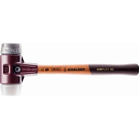 HALDER SIMPLEX maza Superplástico / metal blando con carcasa de hierro maleable y mango de madera - D=30 mm - 3079.030
