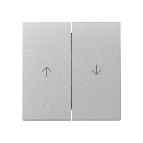 Interrupteur Gira 329426 double flèche aluminium 6x6 cm