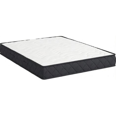 Colchón de espuma viscoelástica 140 x 190 cm, 20 cm, blanco y gris, HOMVRA (1/5)
