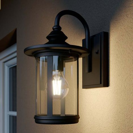 [GEBRAUCHT] B-Ware Lindby Außenwandleuchte Zayn LED Gartenleuchte Lampe dimmbar schwarz IP23 33cm (1/2)