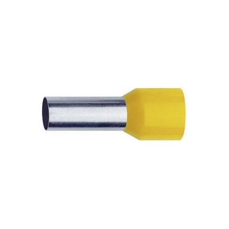 Isolierte Aderendhülse 6 mm² gelb, Inhalt 25 Stück Lüsterklemmen & Aderendhülsen