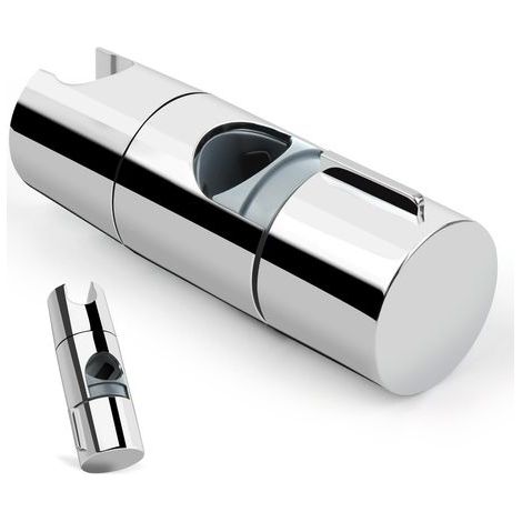 Support de Douche,Support de Douche à Main Remplaçable,support pommeau de douche,Adapté à la Barre de Douche,support douche sans percage pour Salle de Bain,ABS Chromé (1/5)