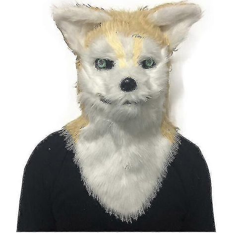 Máscara de látex de cabeza de perro de Halloween de 4 colores, máscaras de animales para cosplay y disfraces para fiestas de Halloween.