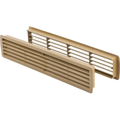 Lüftungsgitter Türlüftung Kunststoff Grünbraun paarweise 457mm x 92mm