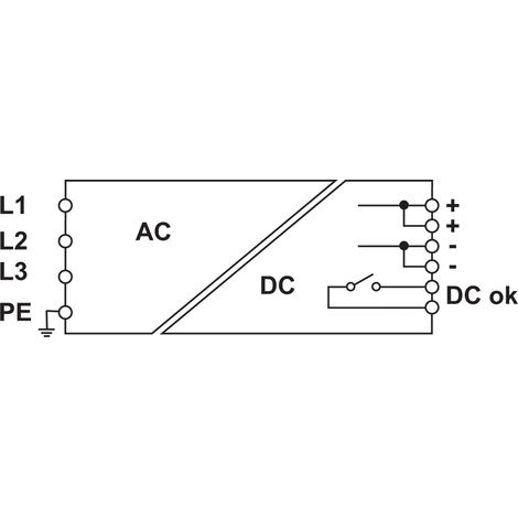 Alimentatore Trifase 24Vdc 20A 480W Per Guida Din ( Cabur Cod. Xcse3480W024Vab ) (1/2)