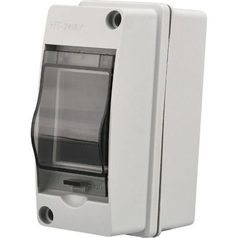 Coffret Electrique 2 Modules Etanche Exterieur IP65 Boitier Etanche Electrique Exterieur Armoire Electrique Convient aux Garages, Villas, Bornes de Recharge,Chantiers de Construction (1/4)