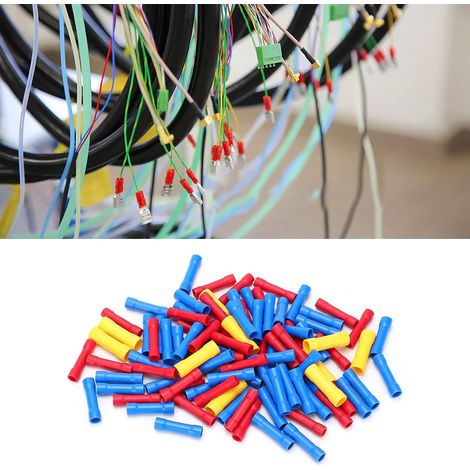 100 pièces écrous de connecteurs de fil bouchons de fil électrique insert isolant connecteurs de fil électrique torsadés écrous d'assortiment de fils colorés pour une connexion (1/5)