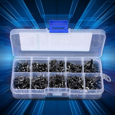 Kit de 200 interrupteurs tactiles, accessoires industriels, composants de quincaillerie, interrupteurs à bascule 10 W, 200 pièces (1/5)