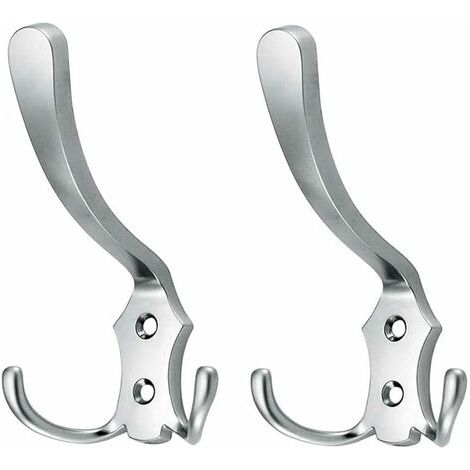 [JAMAIS UTILISÉ] Lot de 2 crochets muraux robustes à double griffe avec vis