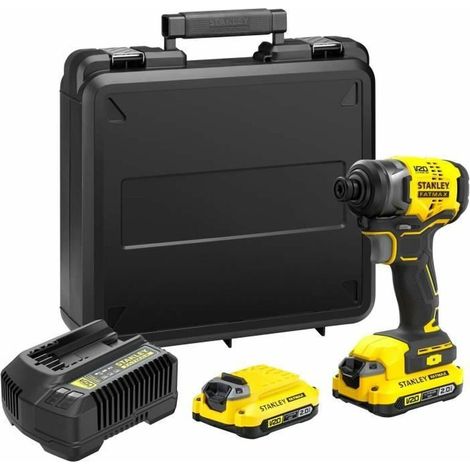 Visseuse à Impacts Sans Fil 18V Lithium Ion Moteur Brushless 170 Nm 3500 cps/mn Avec 1 Mallette 2 Batteries 2Ah 1 Chargeur V20 SFMCF810D2K-QW (1/5)