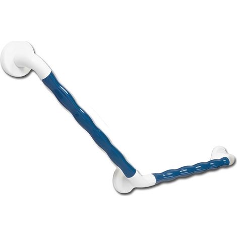 AKW 1600 Series 135 Degree Angled Grab Rail 450mm Length x 32mm Diameter Blue (1/2)