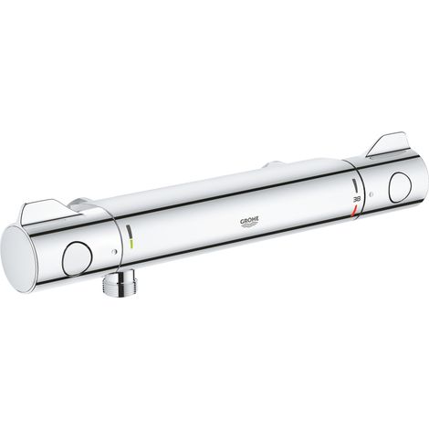 Mitigeur thermostatique de douche – Finition chromée GROHE StarLight – Technologie TurboStat pour température constante – 34561000