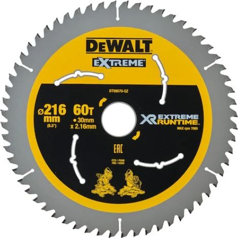 DEWALT DT99570-QZ EXTREME RUNTIME for multi 216mm x 30mm x 60T