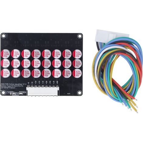 Équilibreur de batterie ternaire au lithium 8S, carte de protection sécurisée pour batterie au phosphate de fer lithium, plaque de protection LiFePO4, module BMS 8S, équilibrage de charge, pour véhicu (1/5)