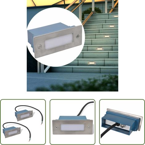LED-Wandeinbauleuchte - LED-Wandeinbauleuchten für Treppen 2 Stk. 44x111x56 mm (1/5)