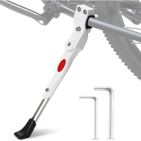 Ecleanfy - Béquille de vélo de 24 à 28 pouces réglable en hauteur - Béquille arrière de vélo universelle avec pied en caoutchouc antidérapant (1/5)