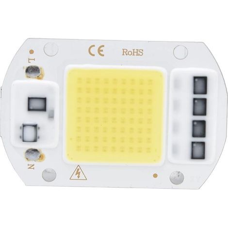 Puce LED COB 100W 220V Blanc Froid - Source Lumineuse Haute Puissance pour Éclairage Intérieur/Extérieur, Ampoule Économique à Haute Tension (6000-6500K) (1/4)