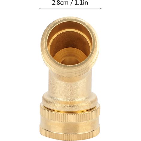 Raccord de Robinet à Billes Elbow en Cuivre 3/4" avec Joint pour Jardin (1/5)