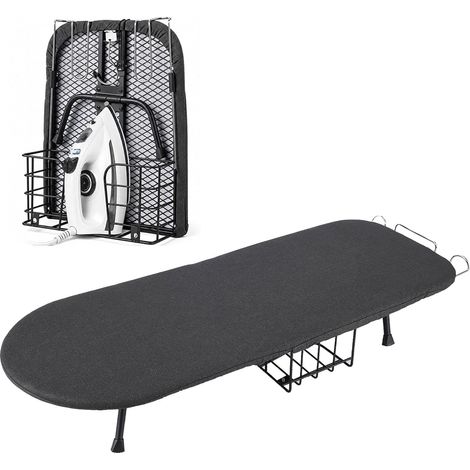 Planche à Repasser Pliable Gain avec Repose-Fer pour Voyages et Maison Petite Table a Repasser, Pieds en Caoutchouc et Housse, gain de place, planche à repasser murale (1/5)
