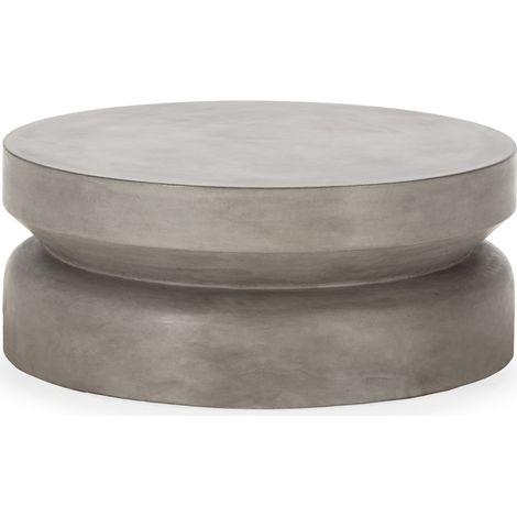Mesa De Centro 91X91X37,5 Cemento Gris Antracita Oscuro
