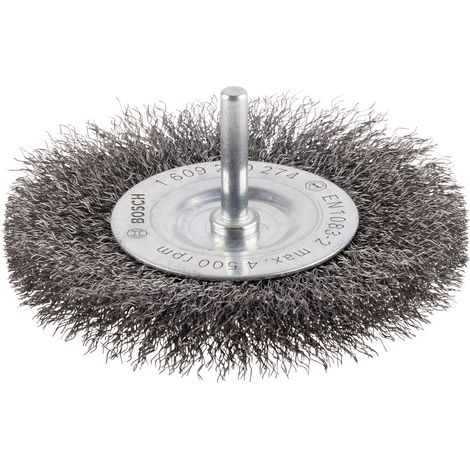 Bosch Accessories Scheibenbürste, gewellt, 100 mm, 0,2 mm, 10 mm, 4500 U/min Schaft-Ø 6 mm 16092002