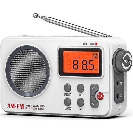 Radio portable FM/AM/ondes moyennes : Radio transistor compacte et portable offrant une excellente réception et une qualité sonore optimale. Fonction minuterie et connexion à un grand écran incluses. (1/5)