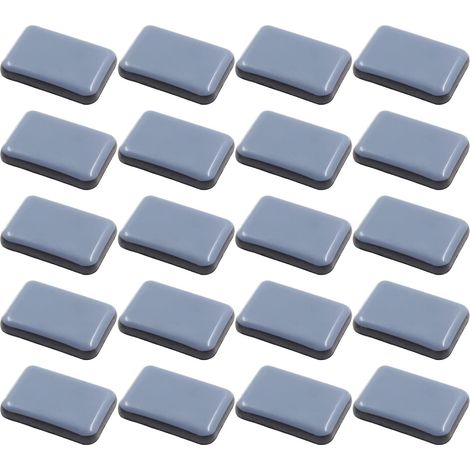Protectores de suelo adhesivos rectangulares para muebles, de 20 piezas, de 1-3/8 x 1 pulgada. (1/5)
